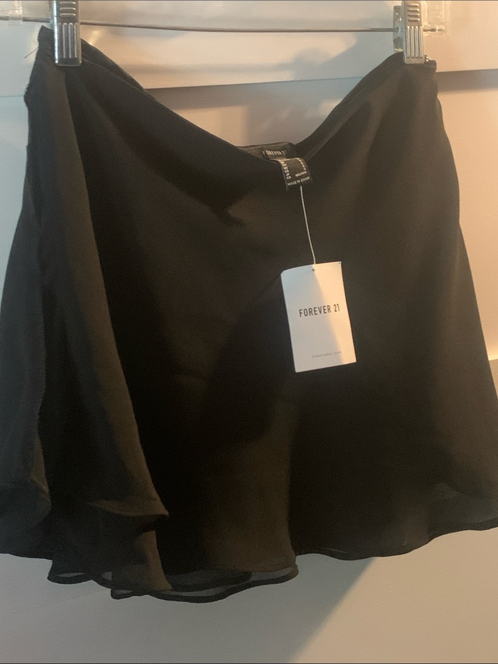 Forever 21 Black Circle Skater Mini Skirt